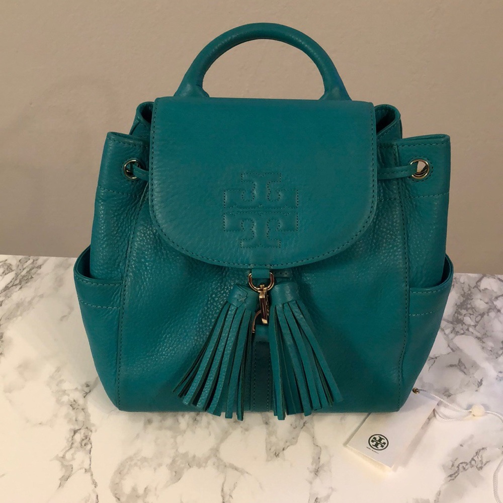COPY - Tory Burch Thea Mini Leather Tassel Backpack